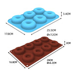 Backofen-Backwerkzeuge Silikonkuchen-Donutform, 8-fach Braun, 6-fach Blau, 6-fach Lila, 6-fach Grün, 6-fach Orange, 6-fach Gelb, 6-fach Rot
