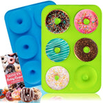 Backofen-Backwerkzeuge Silikonkuchen-Donutform, 8-fach Braun, 6-fach Blau, 6-fach Lila, 6-fach Grün, 6-fach Orange, 6-fach Gelb, 6-fach Rot