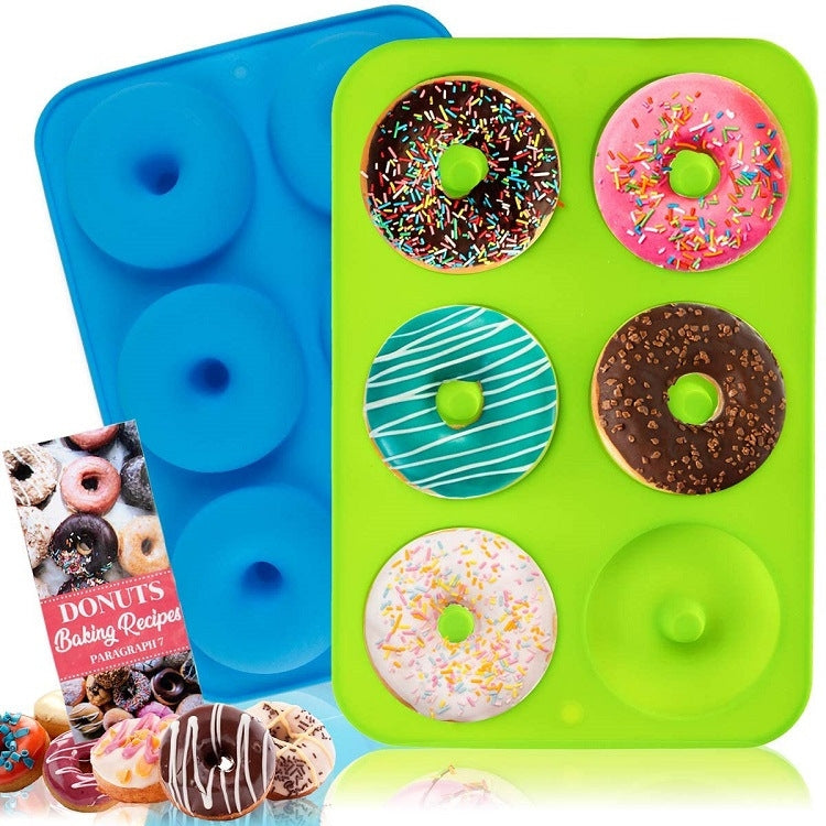 Backofen-Backwerkzeuge Silikonkuchen-Donutform, 8-fach Braun, 6-fach Blau, 6-fach Lila, 6-fach Grün, 6-fach Orange, 6-fach Gelb, 6-fach Rot
