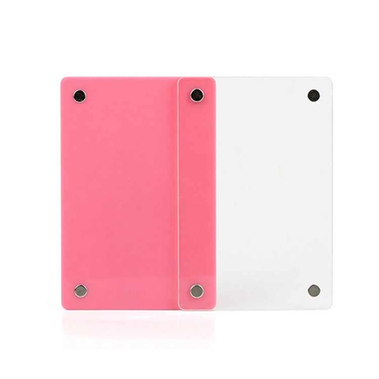 3-Zoll-Foto-Acryl-Bilderrahmen Kühlschrank Magnetaufkleber für Polaroid, 98 Prozent durchscheinend, Wellenpunkt, Pink, Blau