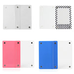 3-Zoll-Foto-Acryl-Bilderrahmen Kühlschrank Magnetaufkleber für Polaroid, 98 Prozent durchscheinend, Wellenpunkt, Pink, Blau