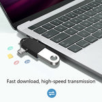 10 St. LI-09 USB 3.0 Buchse auf USB-C / Typ-C + Micro USB Stecker Multifunktions-OTG-Adapter mit Umhängeband, Schwarz, Gold, Silber, Roségold