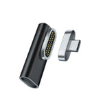 20-Pin-Winkel-Magnet-USB-C-/Typ-C-Adapter unterstützt Laden und 4K-Videoübertragung, Silber, Grau, Schwarz
