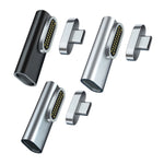 20-Pin-Winkel-Magnet-USB-C-/Typ-C-Adapter unterstützt Laden und 4K-Videoübertragung, Silber, Grau, Schwarz