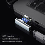 20-Pin-Winkel-Magnet-USB-C-/Typ-C-Adapter unterstützt Laden und 4K-Videoübertragung, Silber, Grau, Schwarz