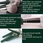 Make-up-Pinselset mit weichen Holzgriffen, 14-teilig, inklusive Tragetasche und Pinselbehälter