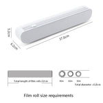 Frischhaltefolien-Cutter mit Saugnapf, verstellbarer Aufbewahrungs-Schneidebox für Frischhaltefolie, Frischhaltefolien-Cutter mit Saugnapf