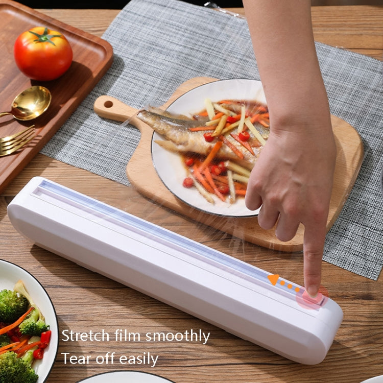 Frischhaltefolien-Cutter mit Saugnapf, verstellbarer Aufbewahrungs-Schneidebox für Frischhaltefolie, Frischhaltefolien-Cutter mit Saugnapf