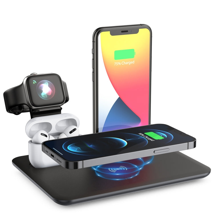 HQ-UD17 4-in-1 kabelloses Ladegerät, Handyhalter, Ladestation für iPhone, iWatch, AirPods und andere Android-Telefone, HQ-UD17