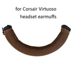 2 STÜCK Kopfbandschutz-Hülle für Corsair Virtuoso RGB, Schwarz, Braun, Grau