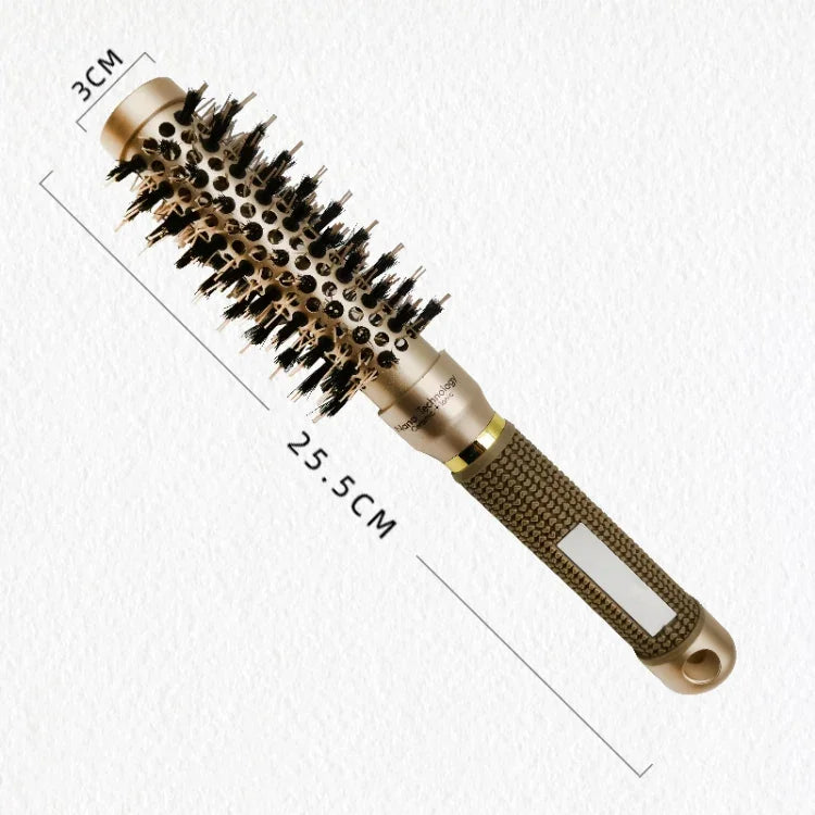 Hochtemperaturbeständiger Lockenwickler mit Keramikborsten und Nylonnadeln, 25, 32, 45, 53 cm
