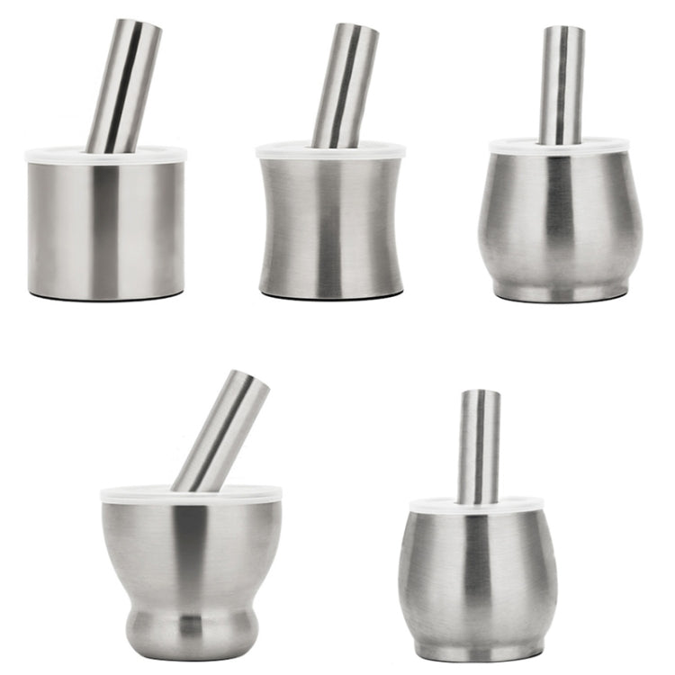 Küche 304 Edelstahl Knoblauchpresse Gewürz Bohnen Nuss Zerkleinerer, gerade Form, taillierte Form, Trommelform, große Schalenform, große Trommelform