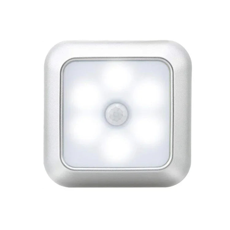1143 menschlicher Körpersensor-Nachtlicht, Smart Home Sensorleuchten, Silber Weißlicht, Silber Warmlicht, Weißes Gehäuse Weißlicht, Weißes Gehäuse Warmlicht