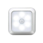 1143 menschlicher Körpersensor-Nachtlicht, Smart Home Sensorleuchten, Silber Weißlicht, Silber Warmlicht, Weißes Gehäuse Weißlicht, Weißes Gehäuse Warmlicht