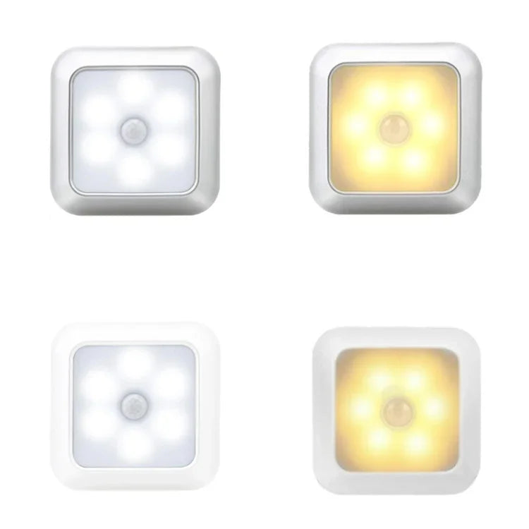 1143 menschlicher Körpersensor-Nachtlicht, Smart Home Sensorleuchten, Silber Weißlicht, Silber Warmlicht, Weißes Gehäuse Weißlicht, Weißes Gehäuse Warmlicht