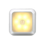 1143 menschlicher Körpersensor-Nachtlicht, Smart Home Sensorleuchten, Silber Weißlicht, Silber Warmlicht, Weißes Gehäuse Weißlicht, Weißes Gehäuse Warmlicht