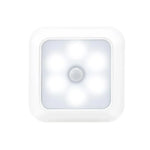 1143 menschlicher Körpersensor-Nachtlicht, Smart Home Sensorleuchten, Silber Weißlicht, Silber Warmlicht, Weißes Gehäuse Weißlicht, Weißes Gehäuse Warmlicht