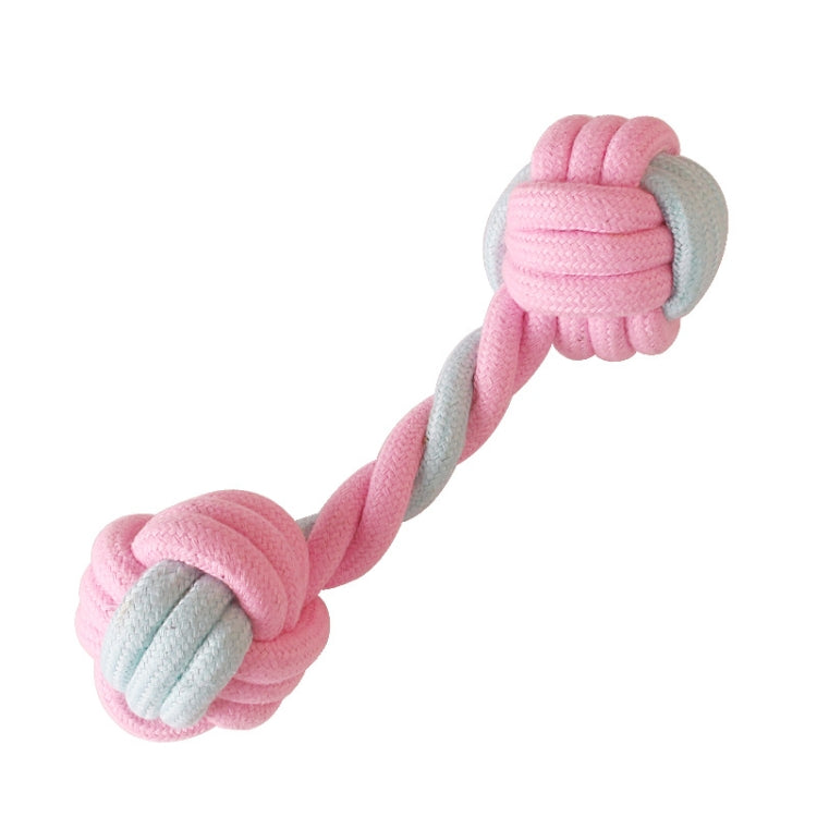 Hunde-Zahnreinigungsspielzeug aus Baumwollseil in Bonbonfarben, gewebtes Baumwollseil, Baumwollseil-Einzelball, Einzelball, Doppelball, Handziehball, Handball, 5 Hantelbälle, 3 Donuts, Knochen, Maiskolben, 7 Maiskolben-Griffstöcke ...