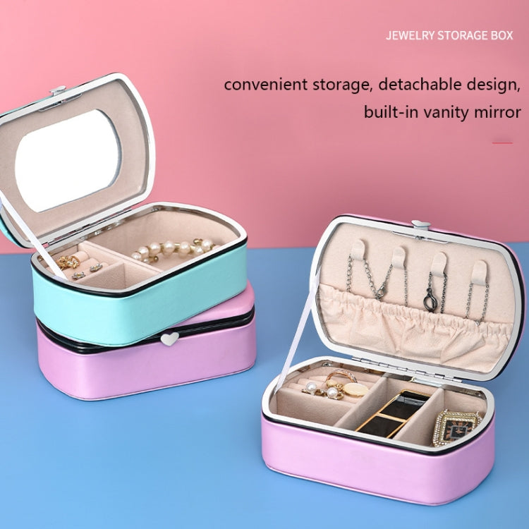HN-001 Reise-tragbare Ring Lippenstift Schmuck Aufbewahrungsbox, Halskettenversion Pink, Spiegelversion Pink, Halskettenversion Blau, Spiegelversion Blau, Halskettenversion Orange, Spiegelversion Orange, Halskettenversion Gold, Spiegelversion Gold