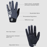 WEST BIKING YP0211214 Long Finger Shock Absorption Non-Slip Touch Screen Gloves Cycling Sports Gloves, M, L, XL