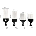 3-teiliger Friseur-Ölkamm aus Stahl mit Nadeln, Kunststoff-Haarschneidekamm mit spitzem Stiel, P2020, P2021, C6, C5