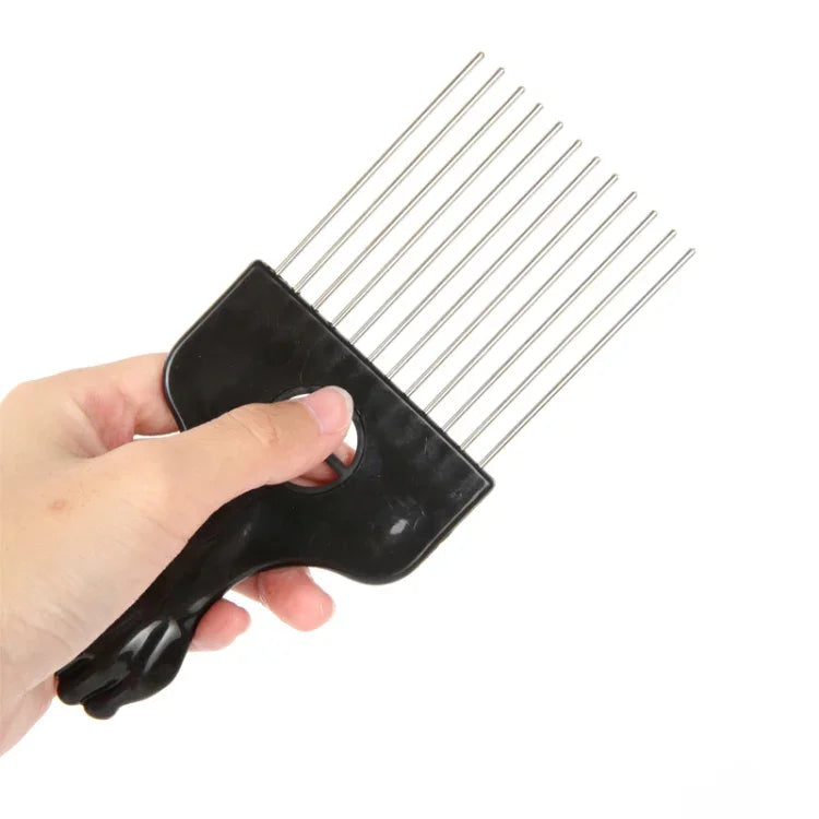 3-teiliger Friseur-Ölkamm aus Stahl mit Nadeln, Kunststoff-Haarschneidekamm mit spitzem Stiel, P2020, P2021, C6, C5