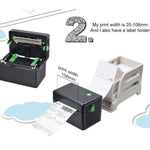 XP-108B 4 Zoll 108mm Etikettendrucker Thermischer Barcode-Drucker Versandetiketten-Drucker UPS DHL USPS DPD POCHTA USB Barcode-Hersteller, EU-Stecker, USB, USB + Bluetooth-Version