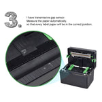 XP-108B 4 Zoll 108mm Etikettendrucker Thermischer Barcode-Drucker Versandetiketten-Drucker UPS DHL USPS DPD POCHTA USB Barcode-Hersteller, EU-Stecker, USB, USB + Bluetooth-Version