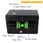 XP-108B 4 Zoll 108mm Etikettendrucker Thermischer Barcode-Drucker Versandetiketten-Drucker UPS DHL USPS DPD POCHTA USB Barcode-Hersteller, EU-Stecker, USB, USB + Bluetooth-Version