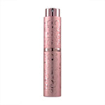 2 Stück geprägte, drehbare Parfümflasche aus Metall, Sterilisations-Sprühflasche mit Alkoholfunktion, 10 ml
