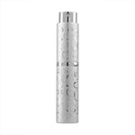 2 Stück geprägte, drehbare Parfümflasche aus Metall, Sterilisations-Sprühflasche mit Alkoholfunktion, 10 ml
