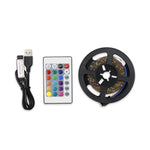 LED Lichtstreifen 16 Farben mit Fernbedienung RGB Lichtband USB Symphony Neon Dekorativer Soft-Lichtbalken, 3m, 4m