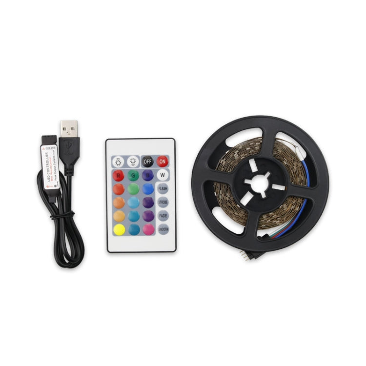 LED Lichtstreifen 16 Farben mit Fernbedienung RGB Lichtband USB Symphony Neon Dekorativer Soft-Lichtbalken, 3m, 4m