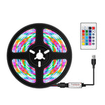 LED Lichtstreifen 16 Farben mit Fernbedienung RGB Lichtband USB Symphony Neon Dekorativer Soft-Lichtbalken, 3m, 4m