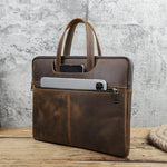 CONTACTS FAMILY CF3010 Crazy Horse Leder Multifunktionale Laptop-Handtasche für MacBook Pro 16 Zoll, für MacBook Pro 16 Zoll