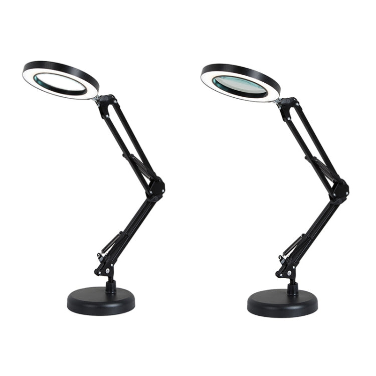 8X Vergrößerungsglas Lampe Schönheit Nagel Tattoo Reparatur Büro Leselampe, Ohne Vergrößerungsglas (Schwarz), Mit Vergrößerungsglas (Schwarz)