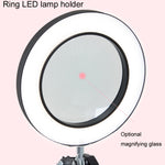 8X Vergrößerungsglas Lampe Schönheit Nagel Tattoo Reparatur Büro Leselampe, Ohne Vergrößerungsglas (Schwarz), Mit Vergrößerungsglas (Schwarz)