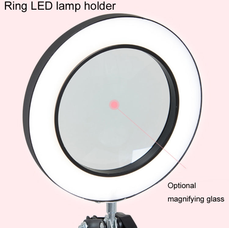 8X Vergrößerungsglas Lampe Schönheit Nagel Tattoo Reparatur Büro Leselampe, Ohne Vergrößerungsglas (Schwarz), Mit Vergrößerungsglas (Schwarz)
