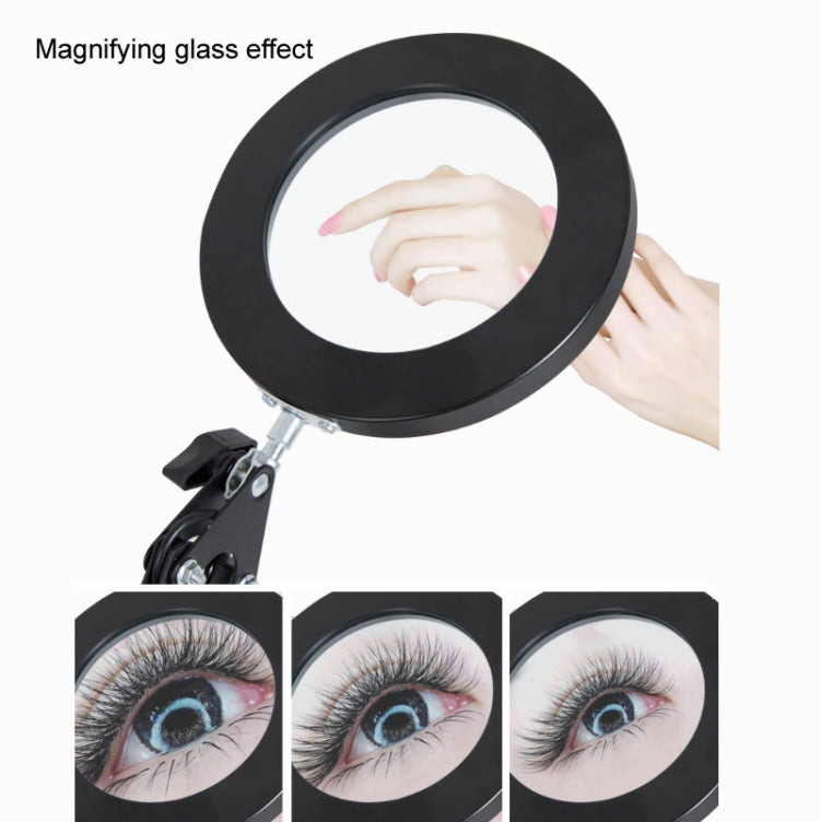 8X Vergrößerungsglas Lampe Schönheit Nagel Tattoo Reparatur Büro Leselampe, Ohne Vergrößerungsglas (Schwarz), Mit Vergrößerungsglas (Schwarz)