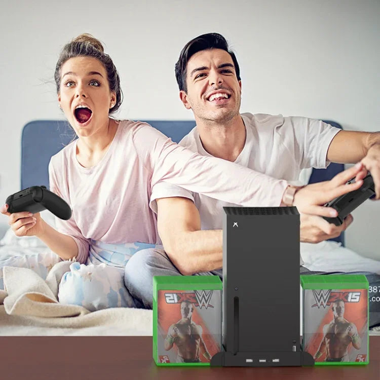 JYS X133 Multifunktions-Kühlbasis + Spieledisc-Aufbewahrung für XBOX Series X Host, JYS X133