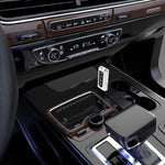 USB Auto Bluetooth 5.0 Adapter Empfänger FM + AUX Audio Doppel-Ausgang Stereo Sender, K9 Weiß