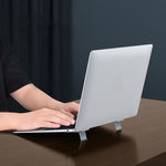 Oatsbasf 03321 Notebook Computer Unsichtbarer Höhen-Erhöhungsständer Desktop Klappbare Aufbewahrungs-Kühlbasis, Grau, Silber