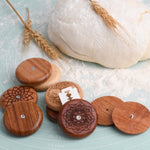 Brot Baguette Rundmesser Holz Doppelseitiges Brotmesser Mit 5 Klingen, Buche, Blumenbirnholz, Muster 1 Blumenbirnholz, Muster 2 Blumenbirnholz, Muster 3 Blumenbirnholz, Muster 4 Blumenbirnholz, Muster 5 Blumenbirnholz      ...