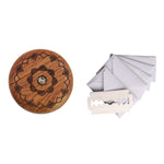 Brot Baguette Rundmesser Holz Doppelseitiges Brotmesser Mit 5 Klingen, Buche, Blumenbirnholz, Muster 1 Blumenbirnholz, Muster 2 Blumenbirnholz, Muster 3 Blumenbirnholz, Muster 4 Blumenbirnholz, Muster 5 Blumenbirnholz      ...