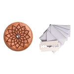 Brot Baguette Rundmesser Holz Doppelseitiges Brotmesser Mit 5 Klingen, Buche, Blumenbirnholz, Muster 1 Blumenbirnholz, Muster 2 Blumenbirnholz, Muster 3 Blumenbirnholz, Muster 4 Blumenbirnholz, Muster 5 Blumenbirnholz      ...