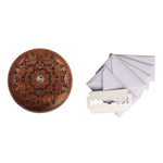 Brot Baguette Rundmesser Holz Doppelseitiges Brotmesser Mit 5 Klingen, Buche, Blumenbirnholz, Muster 1 Blumenbirnholz, Muster 2 Blumenbirnholz, Muster 3 Blumenbirnholz, Muster 4 Blumenbirnholz, Muster 5 Blumenbirnholz      ...