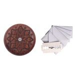Brot Baguette Rundmesser Holz Doppelseitiges Brotmesser Mit 5 Klingen, Buche, Blumenbirnholz, Muster 1 Blumenbirnholz, Muster 2 Blumenbirnholz, Muster 3 Blumenbirnholz, Muster 4 Blumenbirnholz, Muster 5 Blumenbirnholz      ...