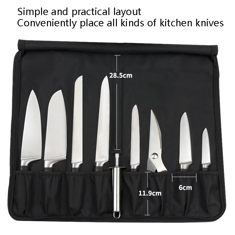 WESSLECO Kochmesser-Aufbewahrungstasche Messertasche, WESSLECO Schwarz