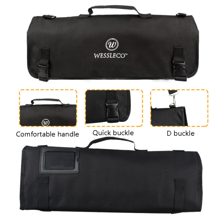 WESSLECO Kochmesser-Aufbewahrungstasche Messertasche, WESSLECO Schwarz