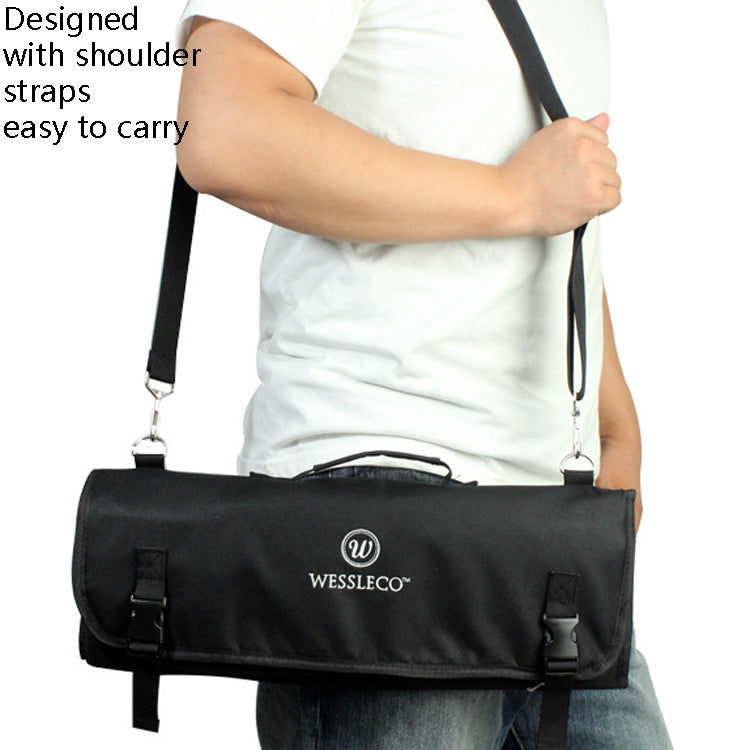 WESSLECO Kochmesser-Aufbewahrungstasche Messertasche, WESSLECO Schwarz